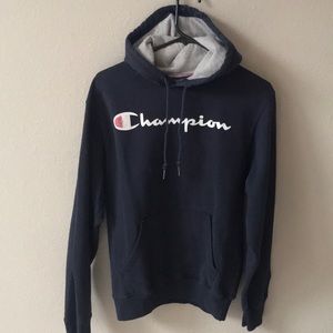 Champion hoodie navy mens size small